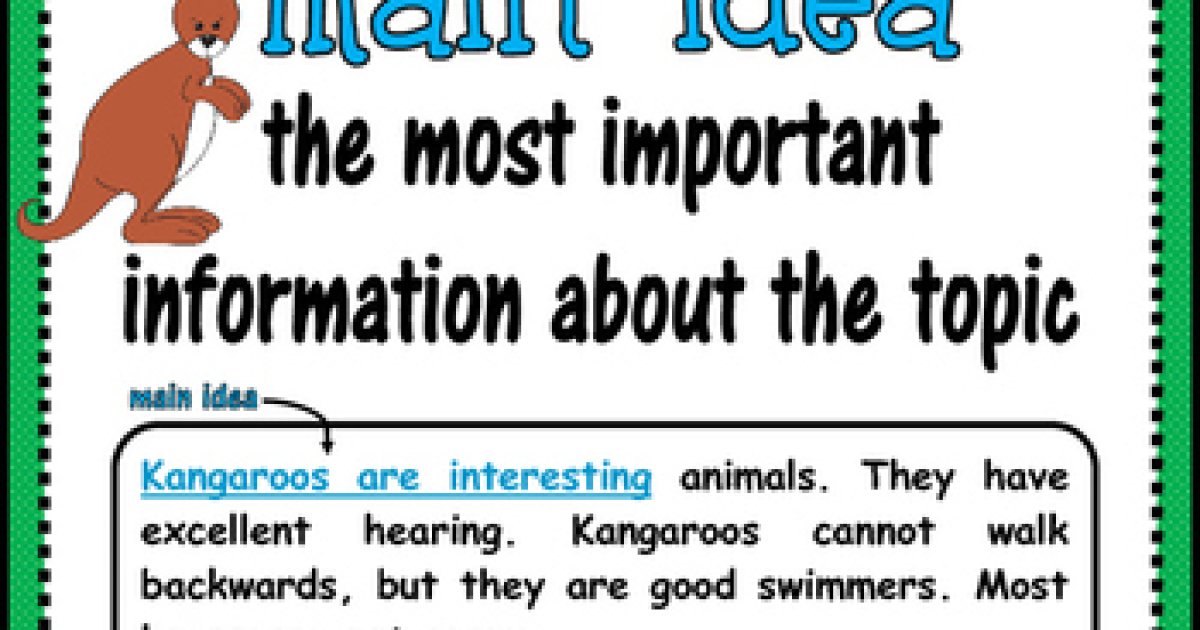 Identifying Main Ideas and Details