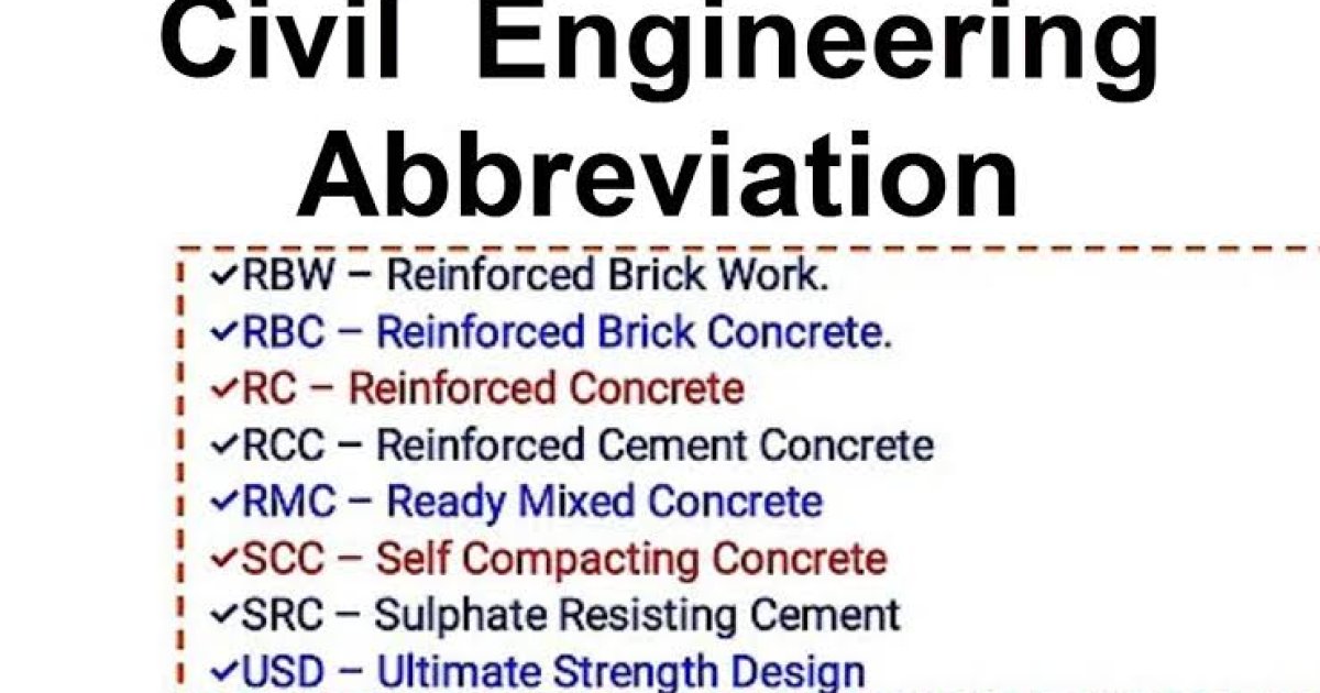 انجینرۍ اړین لنډیزونه