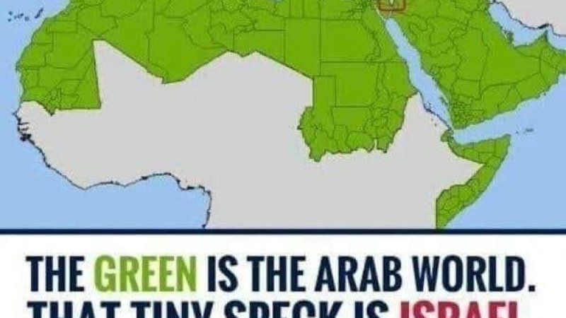 د عربو او اسرایلو پرتله نفوس نقشه