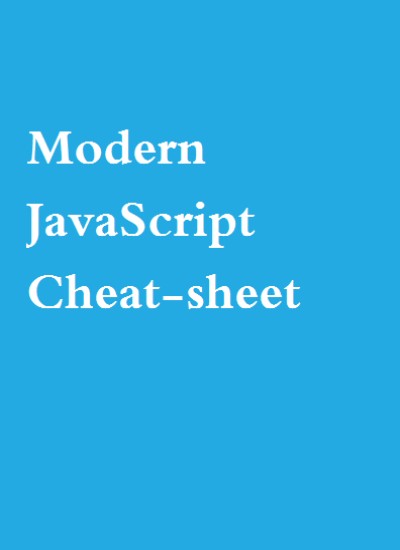Modern JavaScript Cheat-sheet