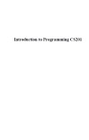 Introduction to Programming CS201 cover image