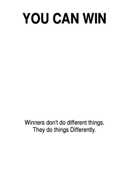 YOU CAN WIN