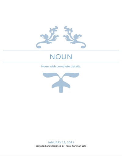 Noun in Eglish language grammar