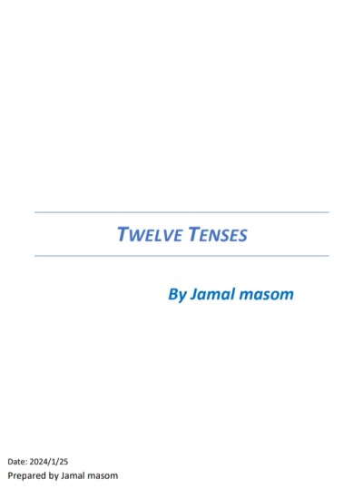 Twelve Tenses