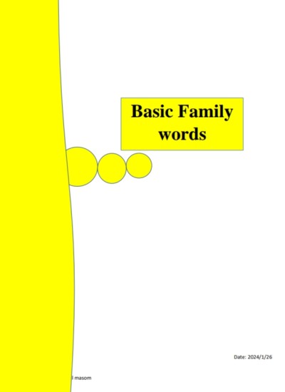 Basic family words