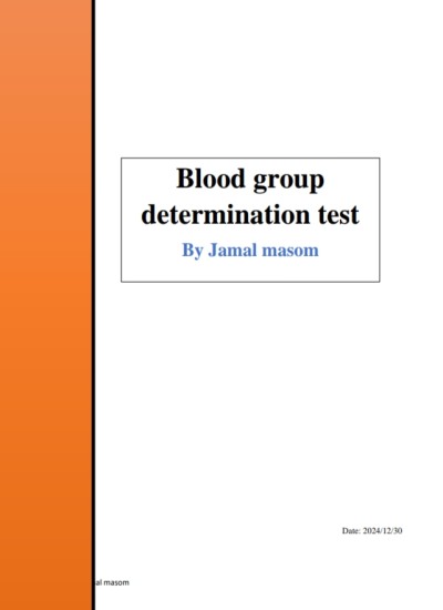 Blood group determination