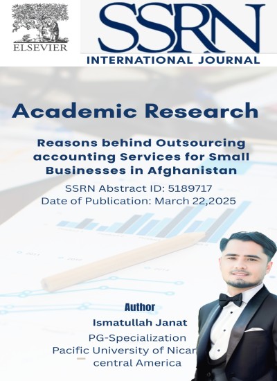 Academic Research "Reasons Behind Outsourcing Accounting Services for Small Businesses in Afghanistan "